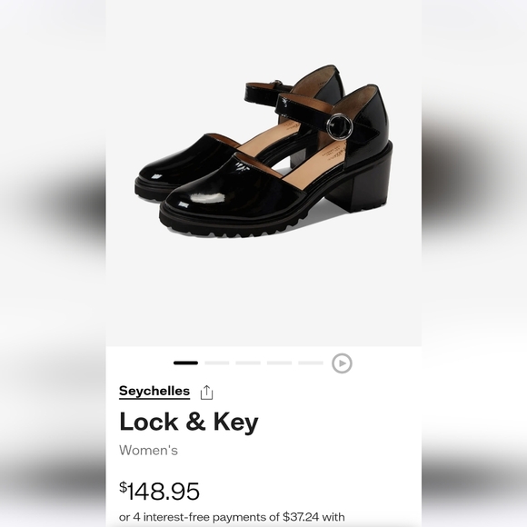 Seychelles Lock and Key Patent Leather 8 wide - Picture 2 of 8